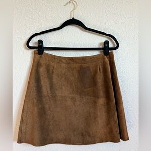 DKNY Brown Suede Mini Skirt Size 12 - read description